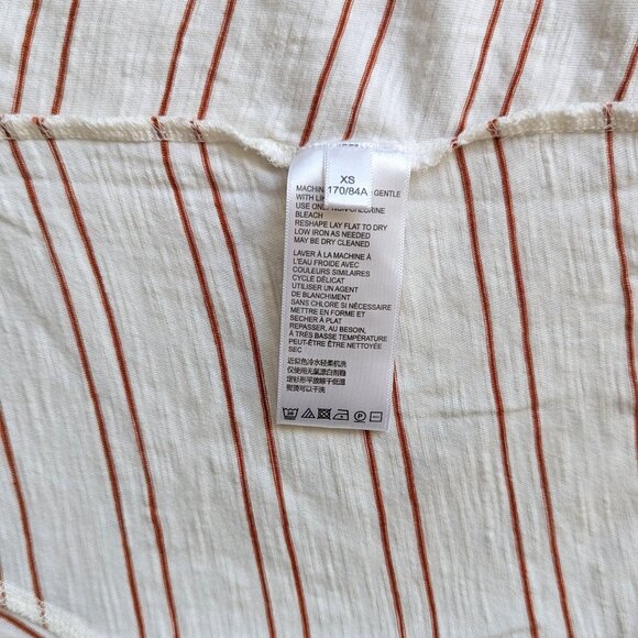 Maeve Anthropologie Alayna Striped Tunic Sleeveless V-neck Asymmetric Top XS - Picture 7 of 7